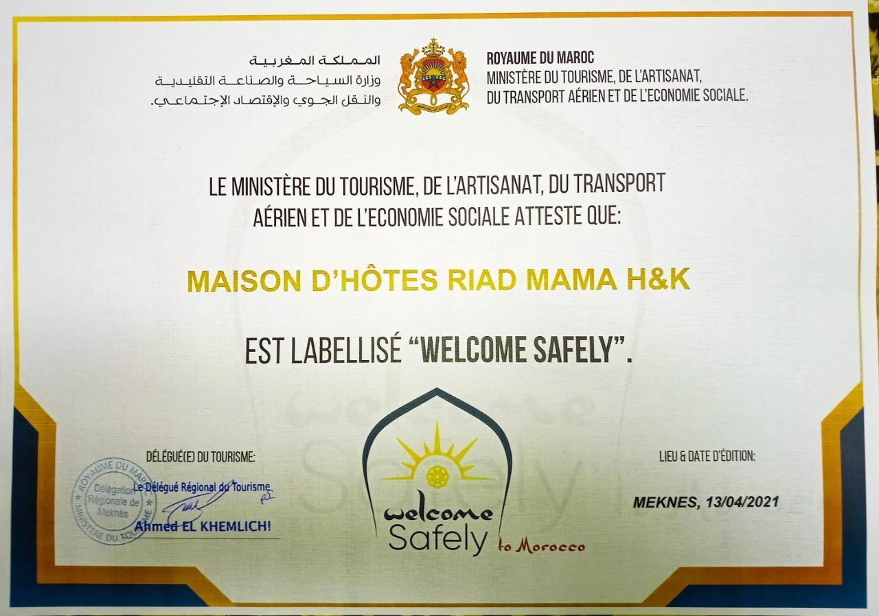 Riad Mama H&K Meknès Eksteriør bilde